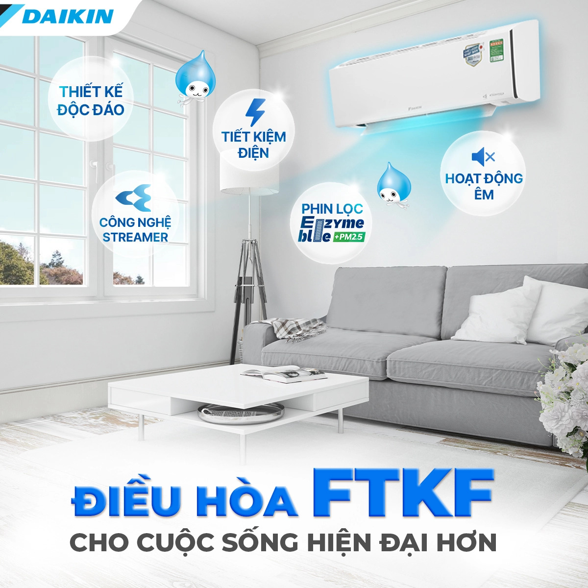 Cung cấp mẫu mới Máy lạnh treo tường DAIKIN Model FTKF giá rẻ và thi công chuyên nghiệp May-lanh-treo-tuong-DAIKIN-FTKF-13