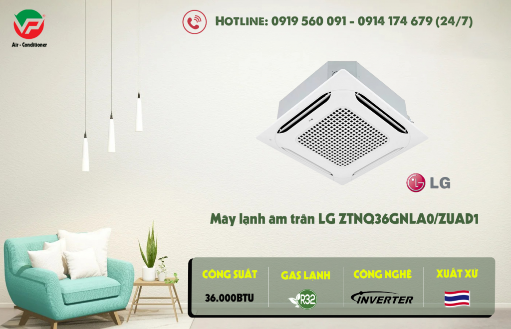 Thông tin sản phẩm Máy lạnh âm trần LG ZTNQ36GNLA0/ZUAD1 mới nhất May-lanh-am-tran-LG-4-huong-thoi-24-1024x660